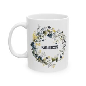Blue Flower Kindness Mug