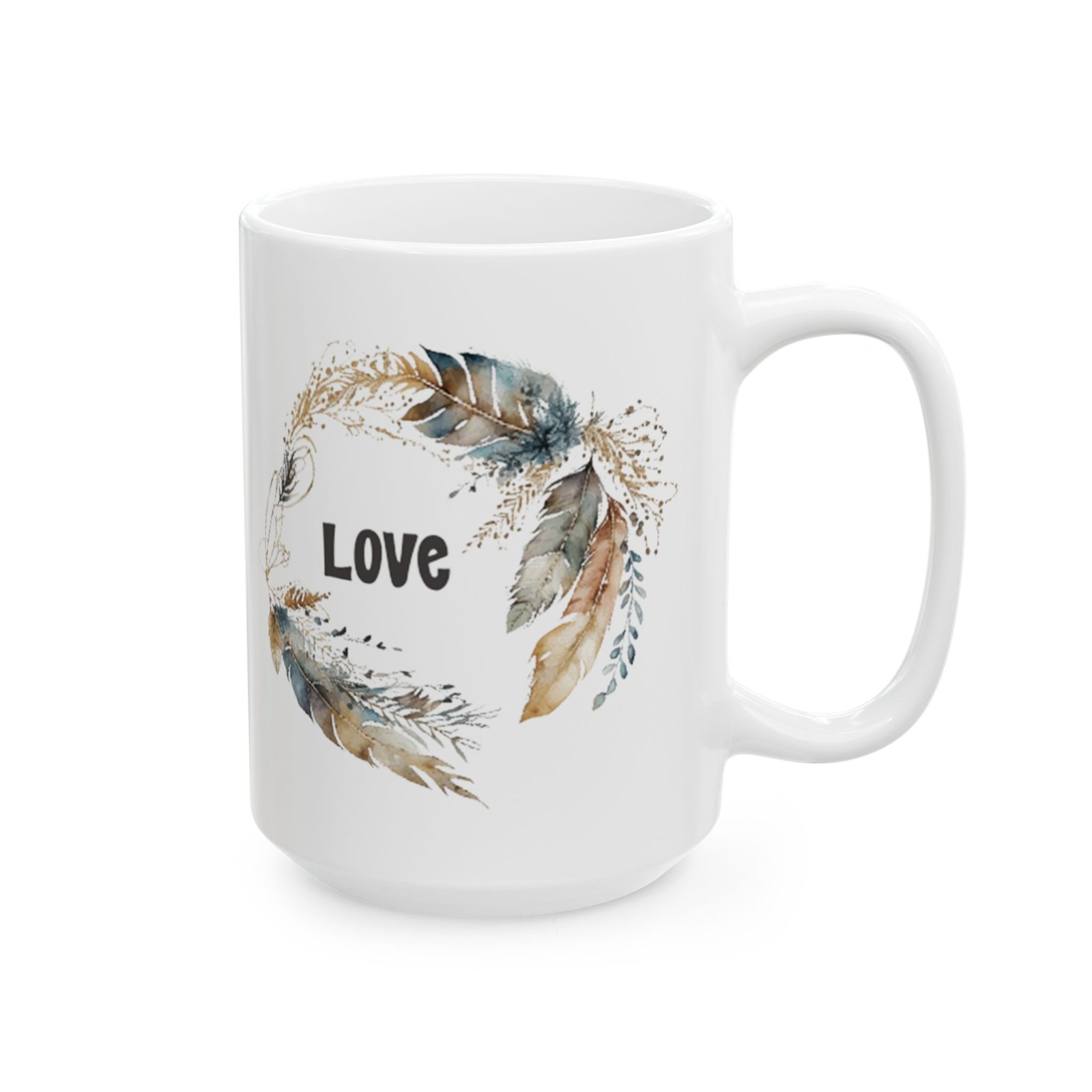 Blue Feather Love Mug - Image 6
