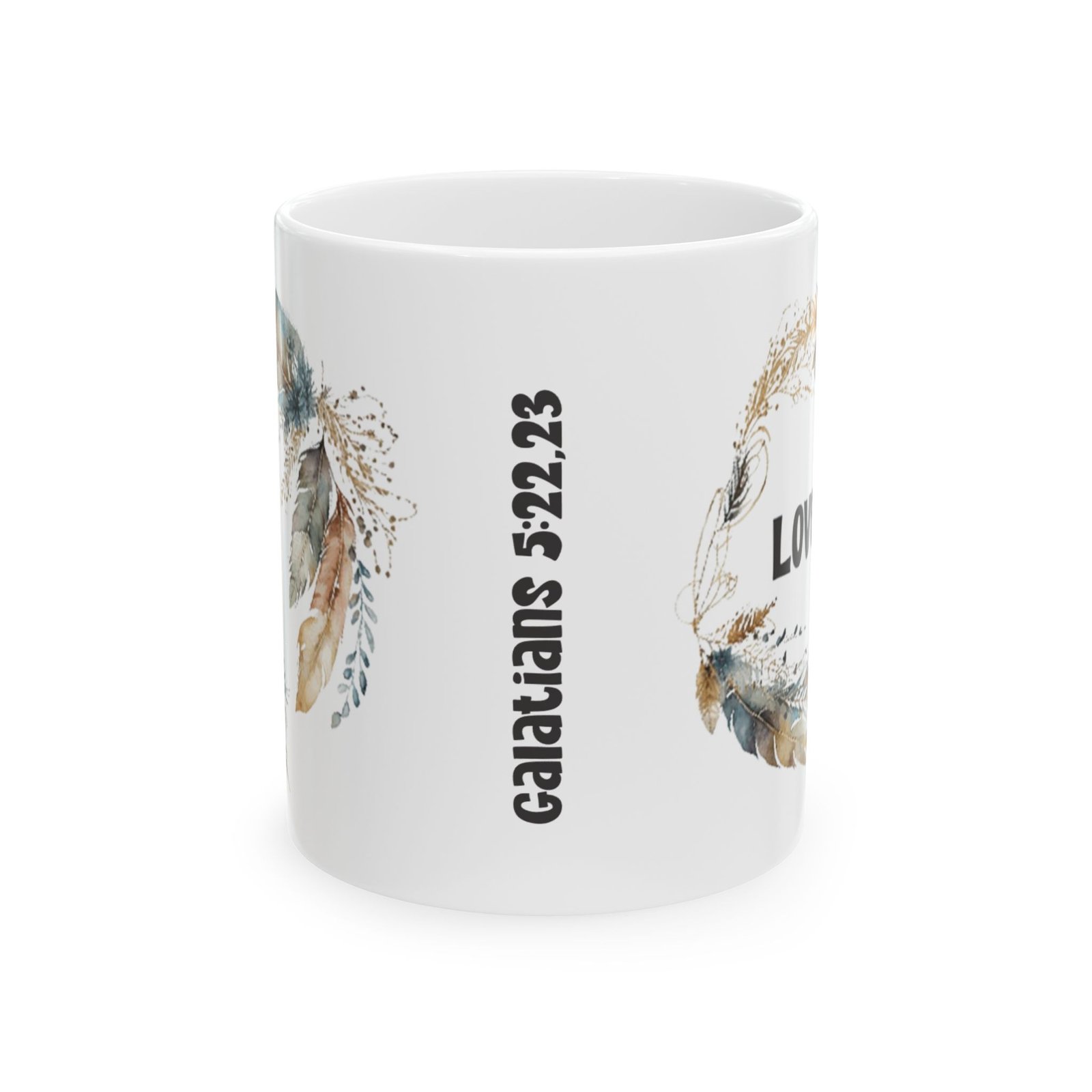 Blue Feather Love Mug - Image 2