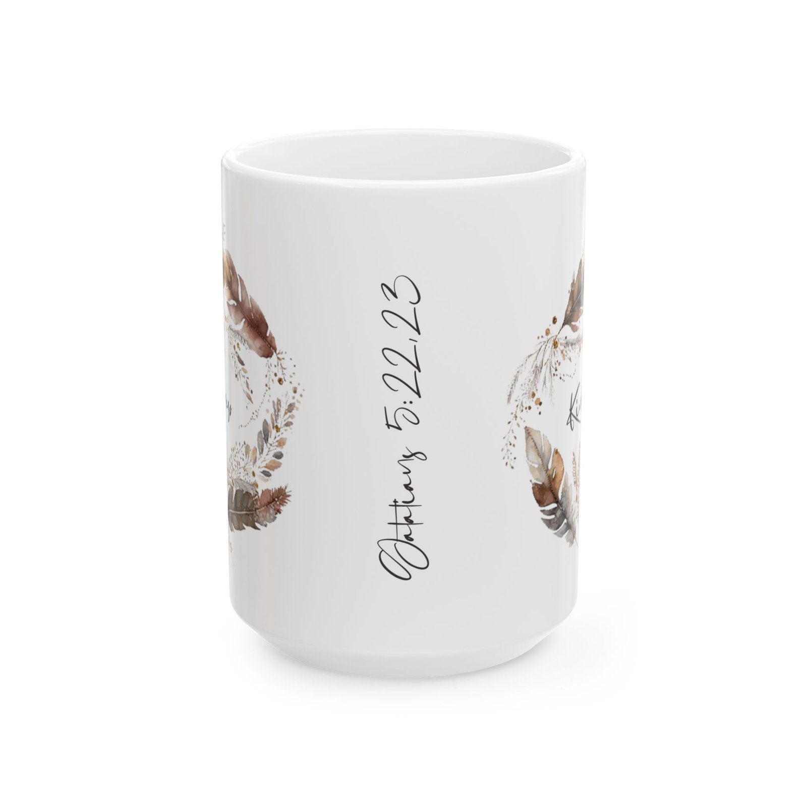 Brown Feather Kindness Mug (GAB Print) - Image 5