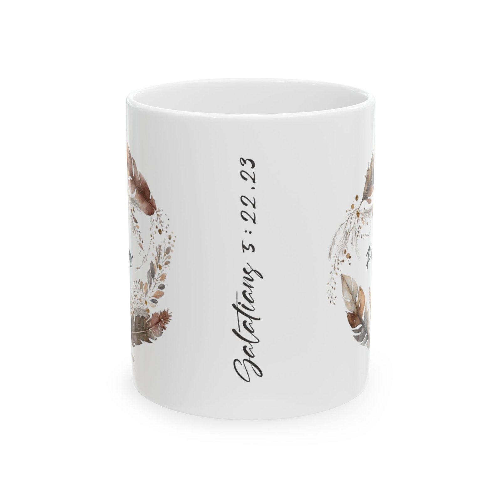 Brown Feather Kindness Mug (Pan Print) - Image 2