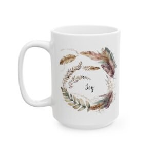 Purple Feather Joy Mug (BRI Print)