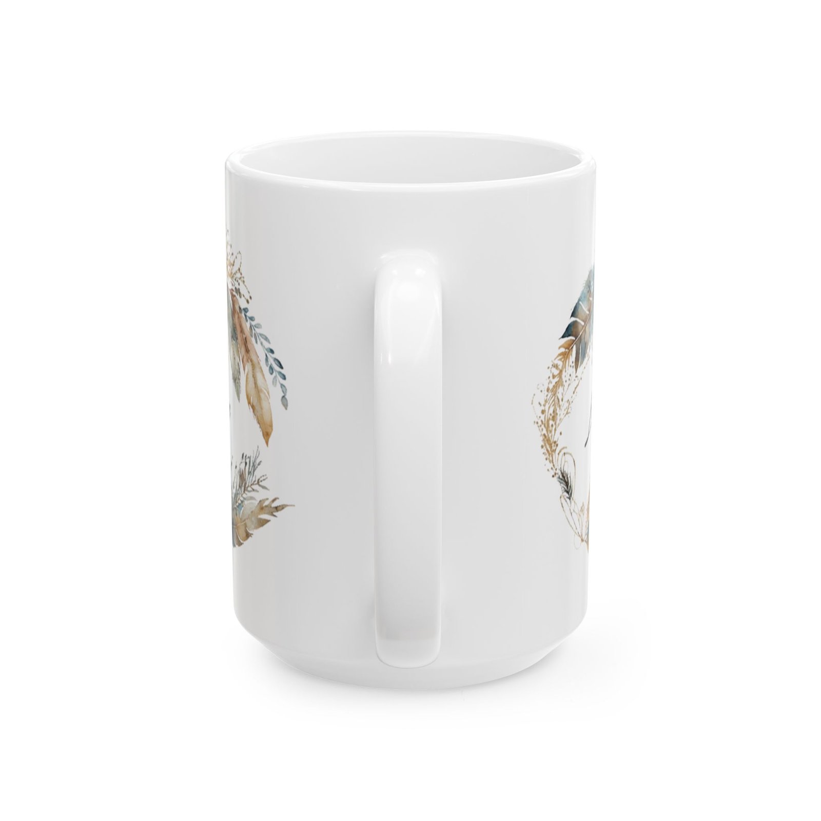 Blue Feather Love Mug (PAN Print) - Image 6