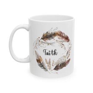 Brown Feather Faith Mug (BRI Print)