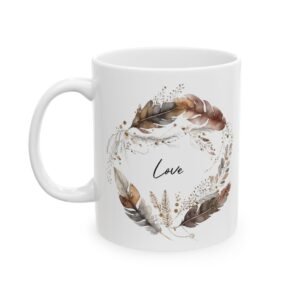 Brown Feather Love Mug (May Print)