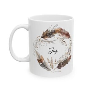 Brown Feather Joy Mug (May Print)