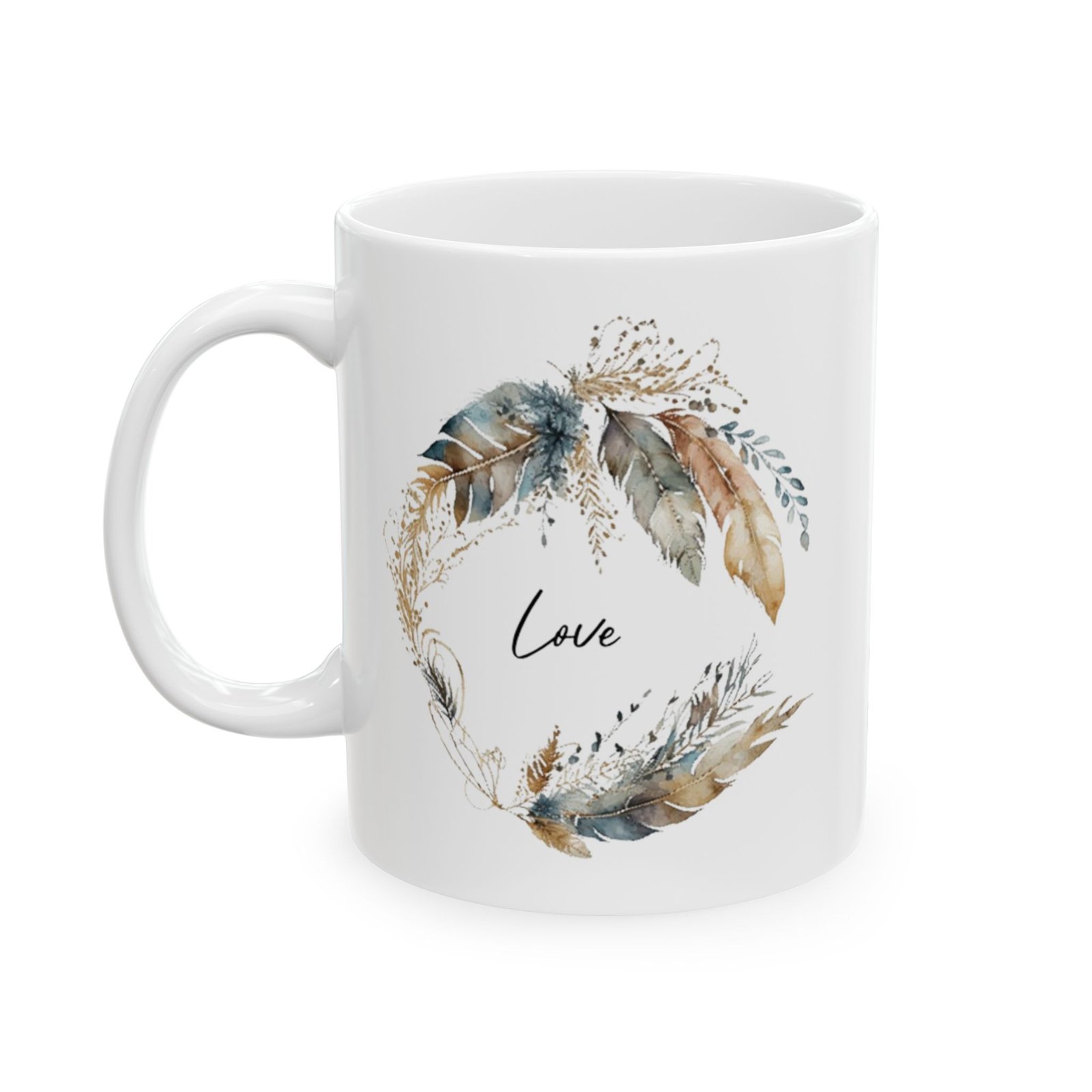 Blue Feather Love Mug (May Print)
