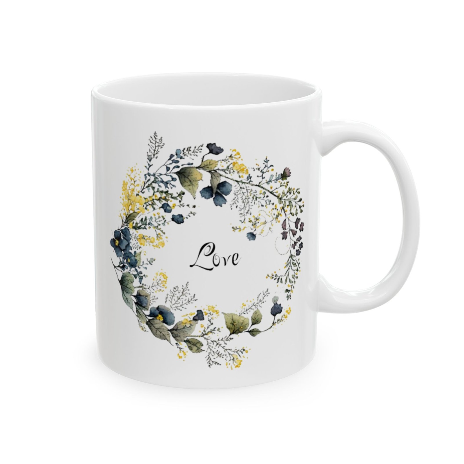 Blue Flower Love Mug (FES Print) - Image 4