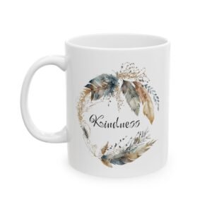 Blue Feather Kindness Mug (FES Print)