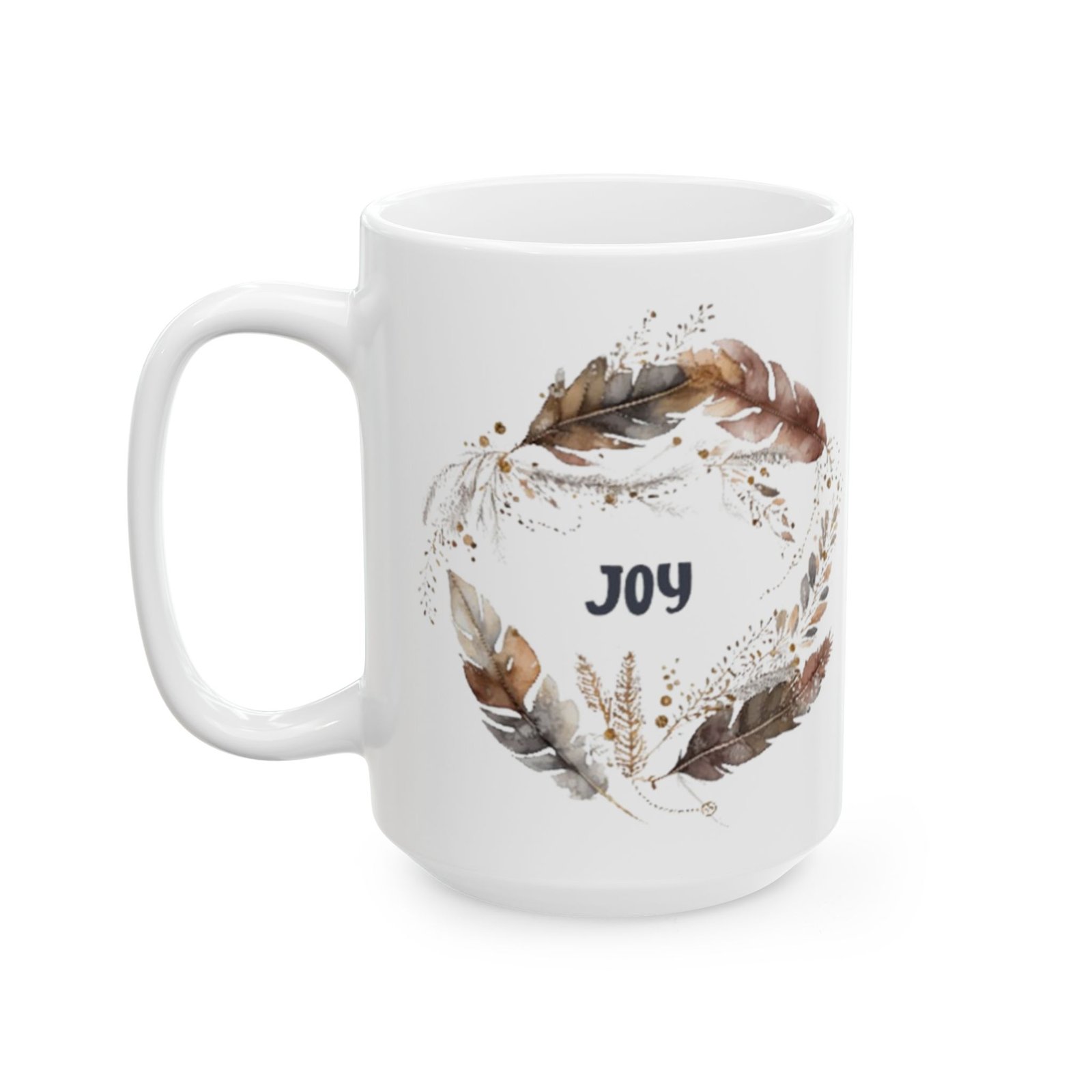 Brown Feather Joy Mug - Image 7