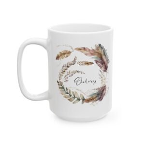 Purple Feather Goodness Mug (GAB Print)