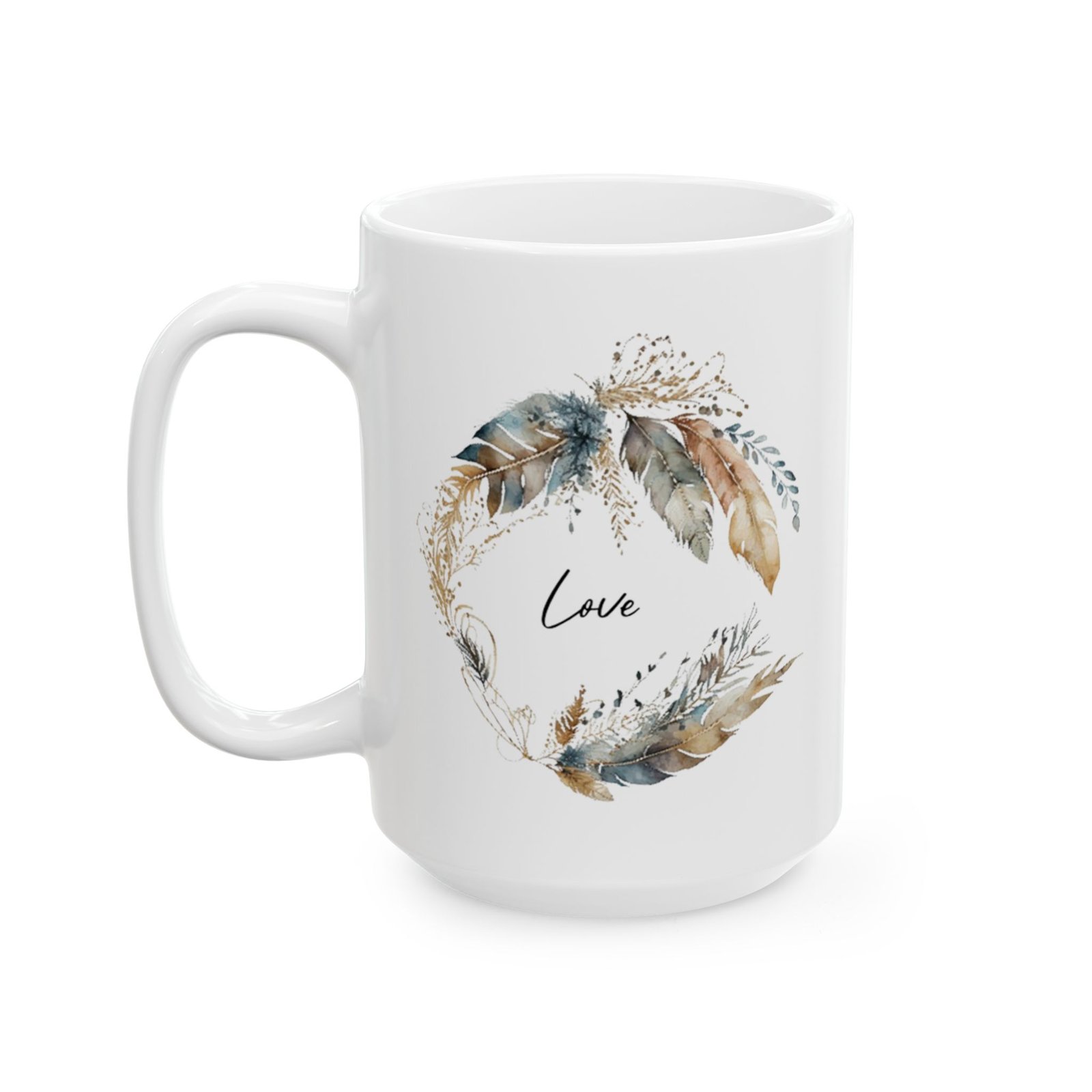 Blue Feather Love Mug (May Print) - Image 7