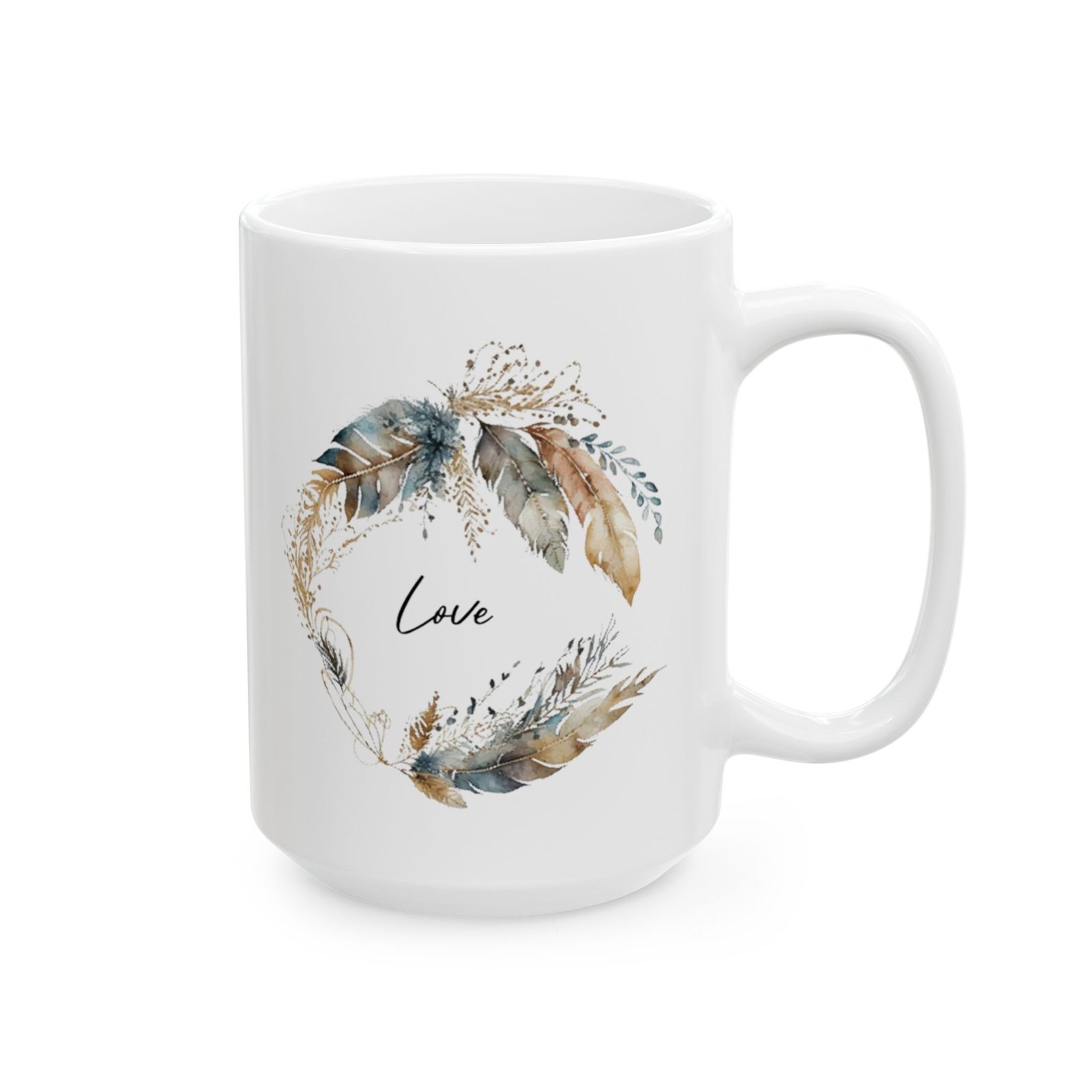 Blue Feather Love Mug (May Print) - Image 8