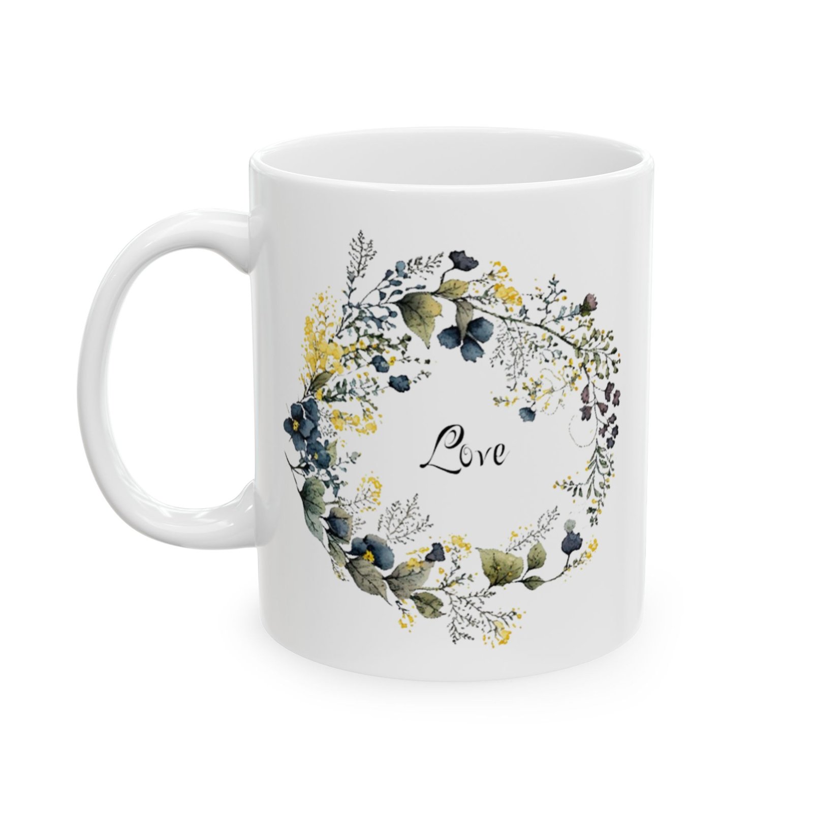 Blue Flower Love Mug (FES Print)