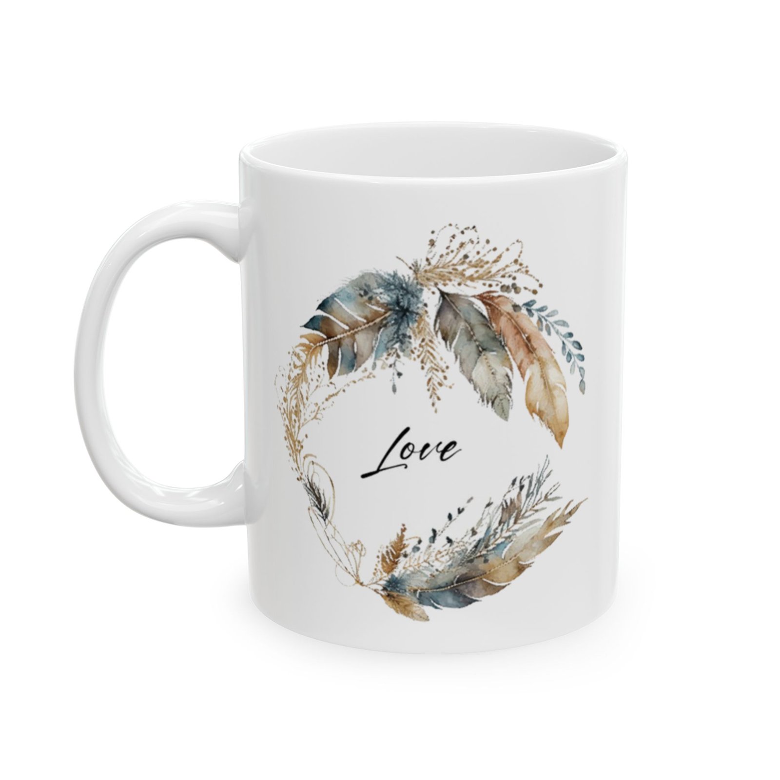 Blue Feather Love Mug (PAN Print)