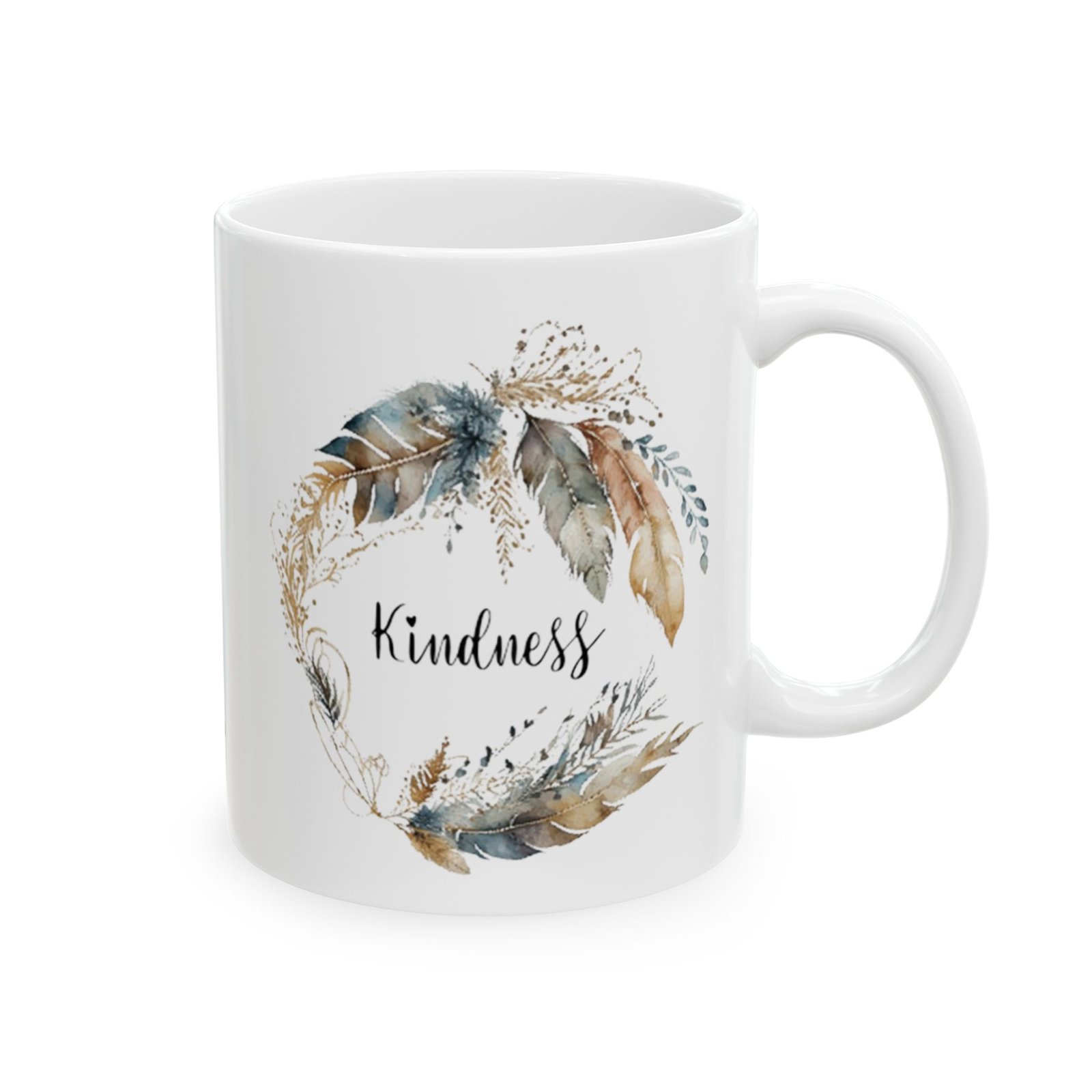 Blue Feather Kindness Mug (BRI Print) - Image 4
