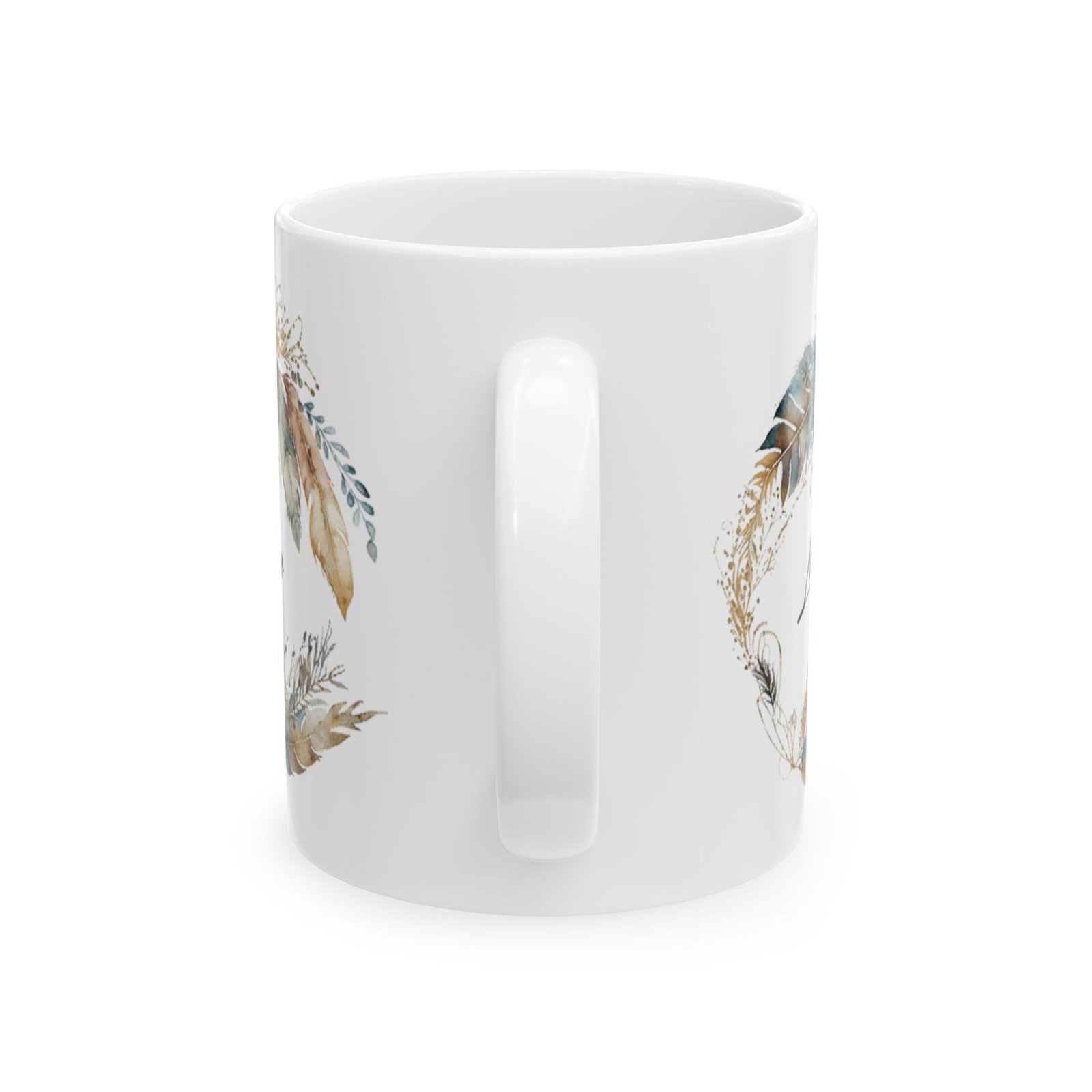 Blue Feather Love Mug (PAN Print) - Image 3