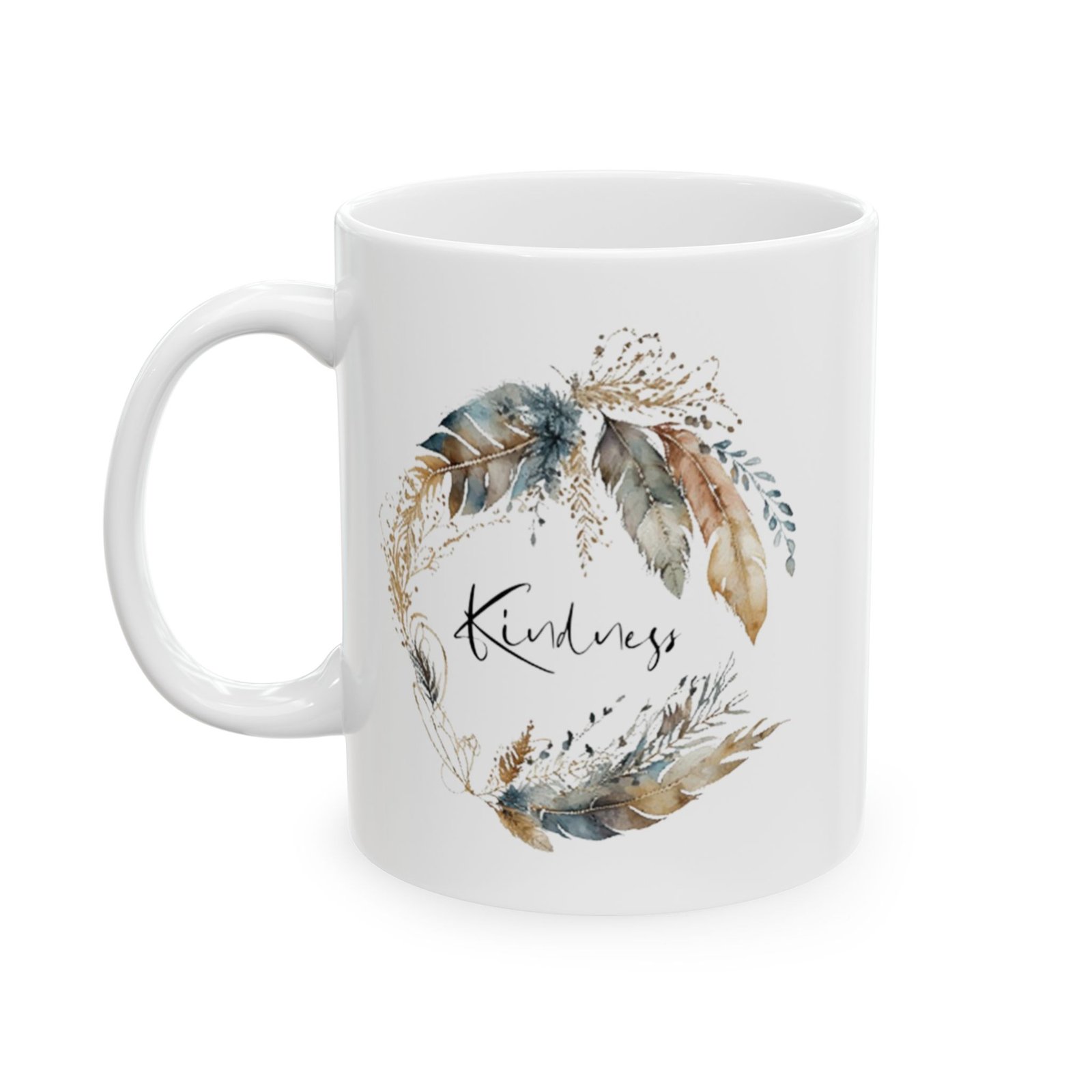 Blue Feather Kindness Mug (GAB Print)