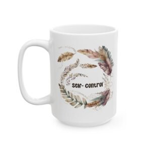 Purple Feather Self-Control Mug