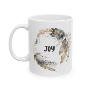 Blue Feather Joy Mug