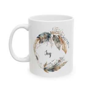 Blue Feather Joy Mug (BRI Print)
