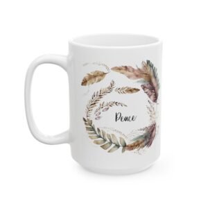 Purple Feather Peace Mug (BRI Print)