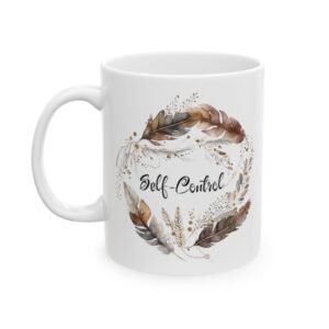Brown Feather Self-Control Mug (Fes Print)