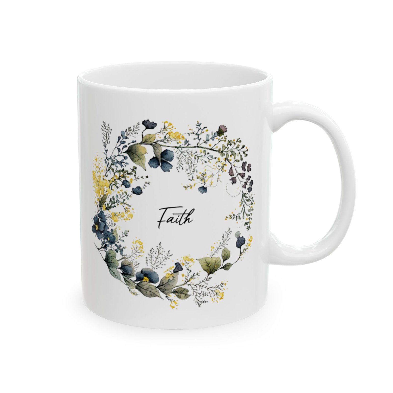 Blue Flower Faith Mug (May Print) - Image 4
