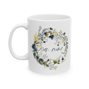 Blue Flower Self-Control Mug (PAN Print)