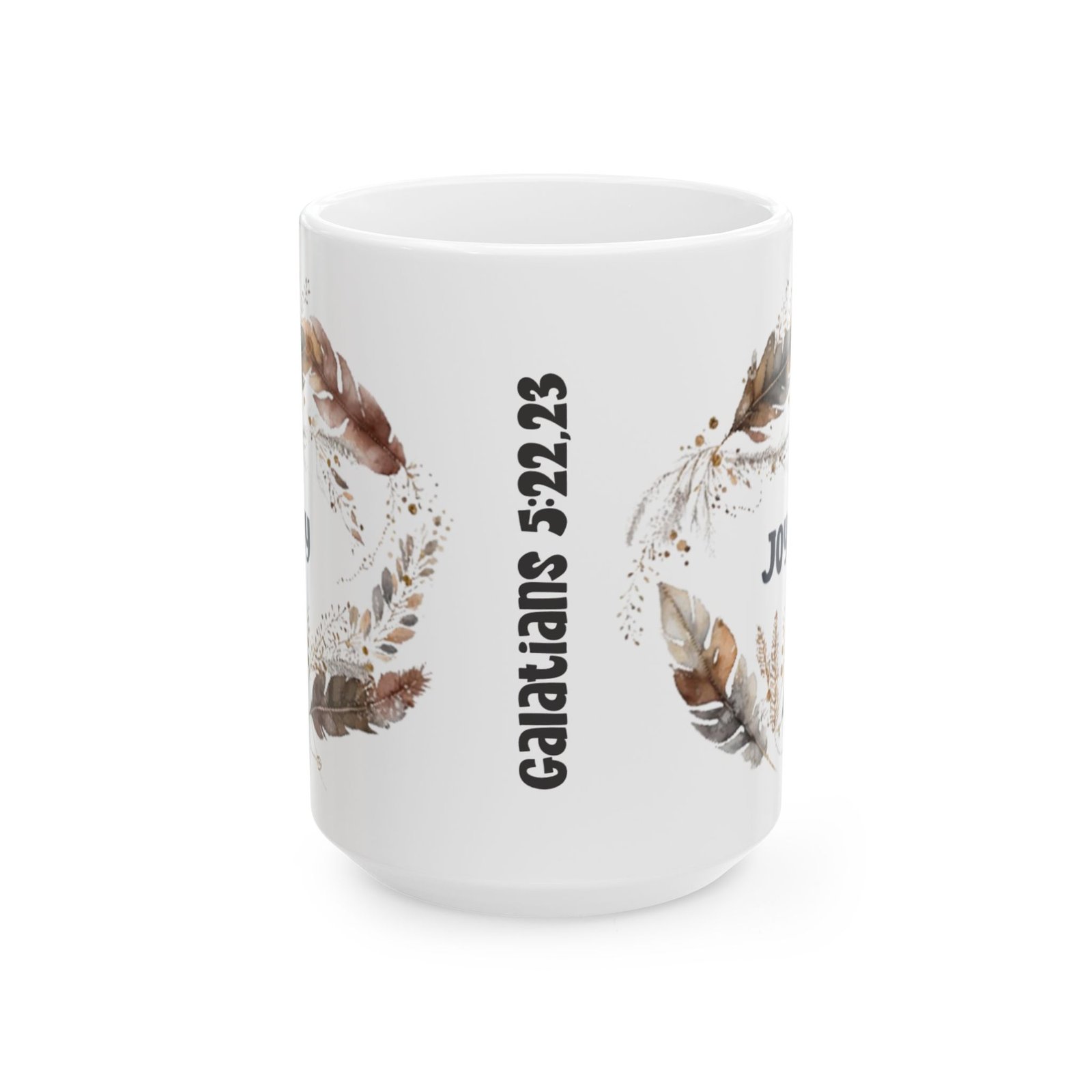 Brown Feather Joy Mug - Image 5
