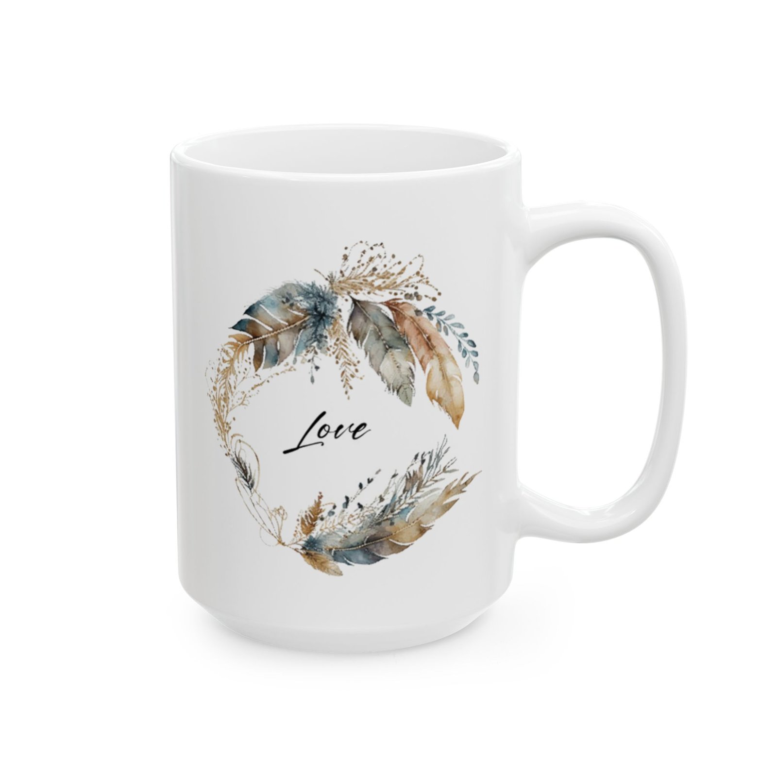 Blue Feather Love Mug (PAN Print) - Image 8