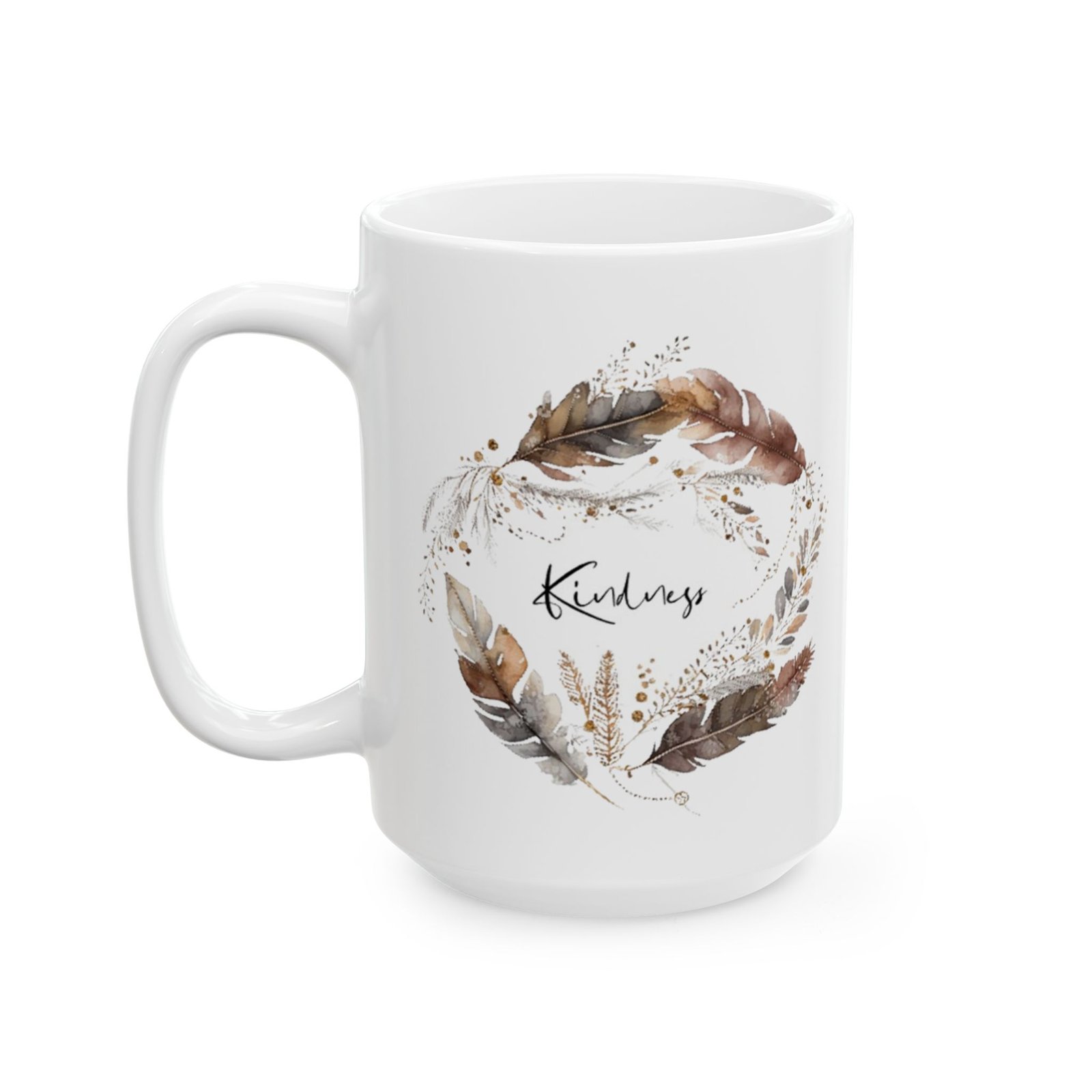 Brown Feather Kindness Mug (GAB Print) - Image 7