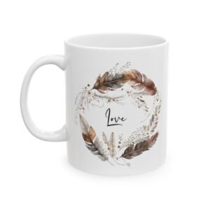 Brown Feather Love Mug (GAB Print)