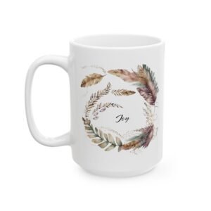 Purple Feather Joy Mug (PAN Print)