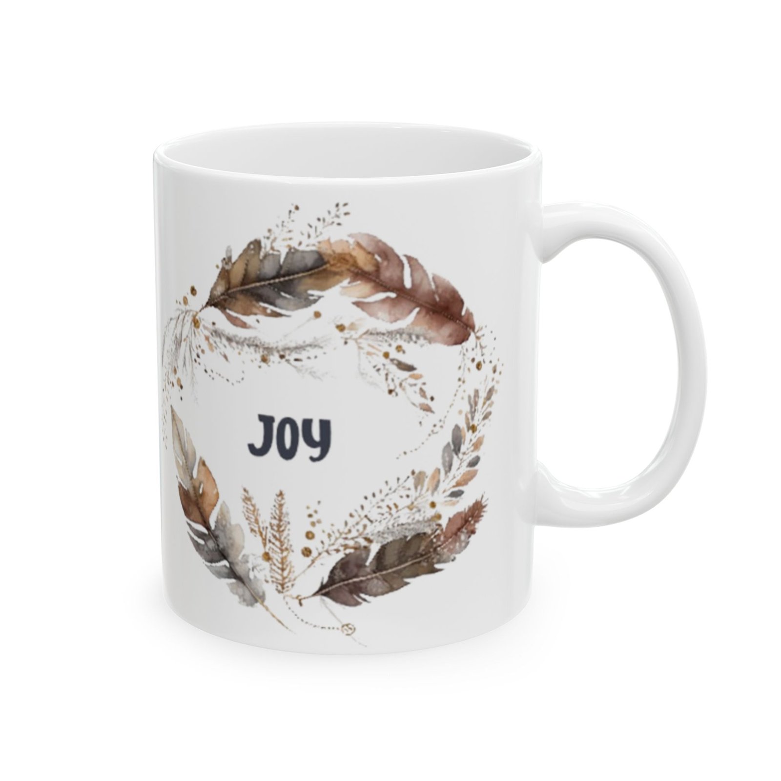 Brown Feather Joy Mug - Image 4