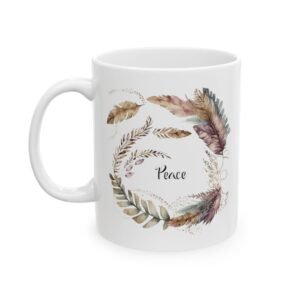 Purple Feather Peace Mug (FES Print)