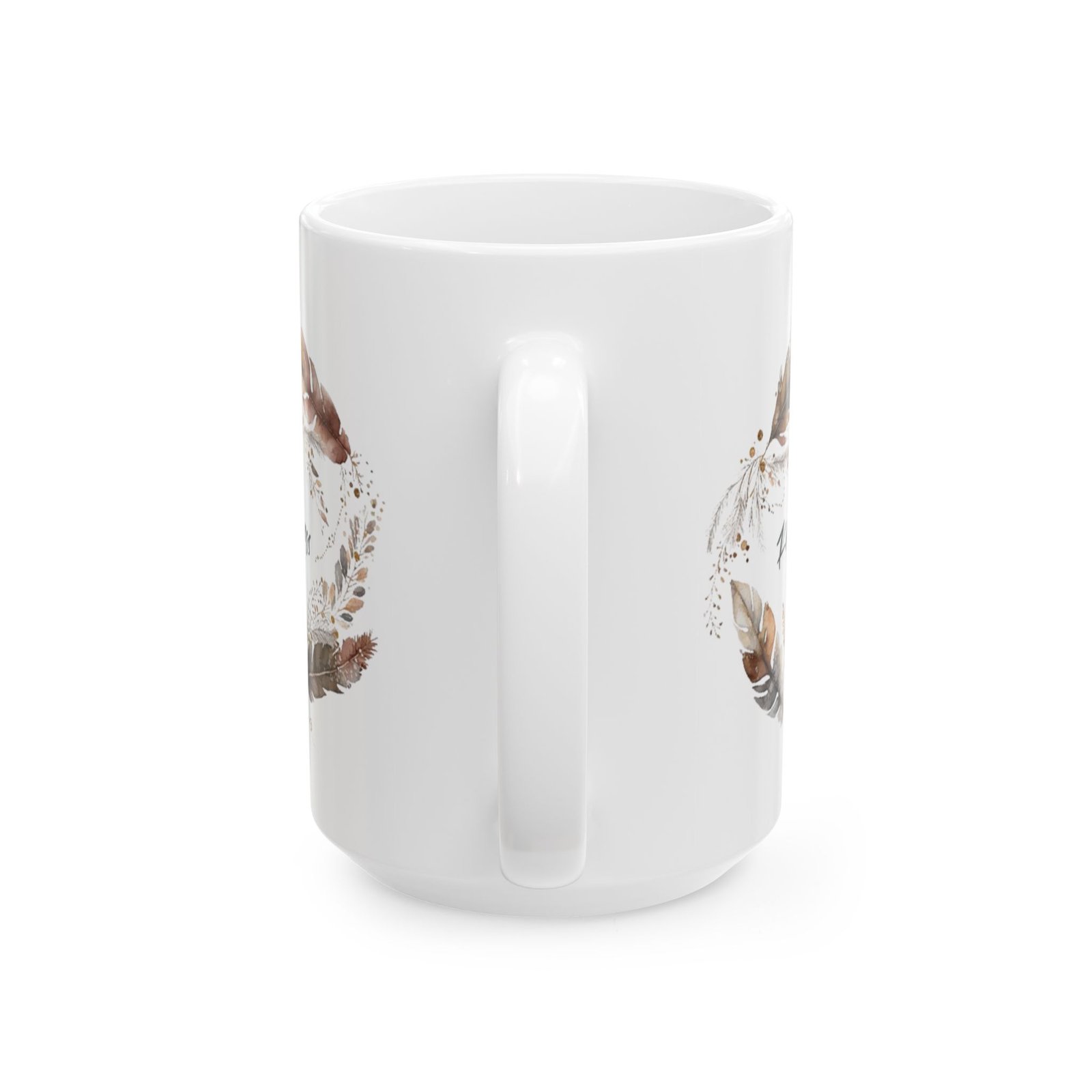 Brown Feather Kindness Mug (Pan Print) - Image 6