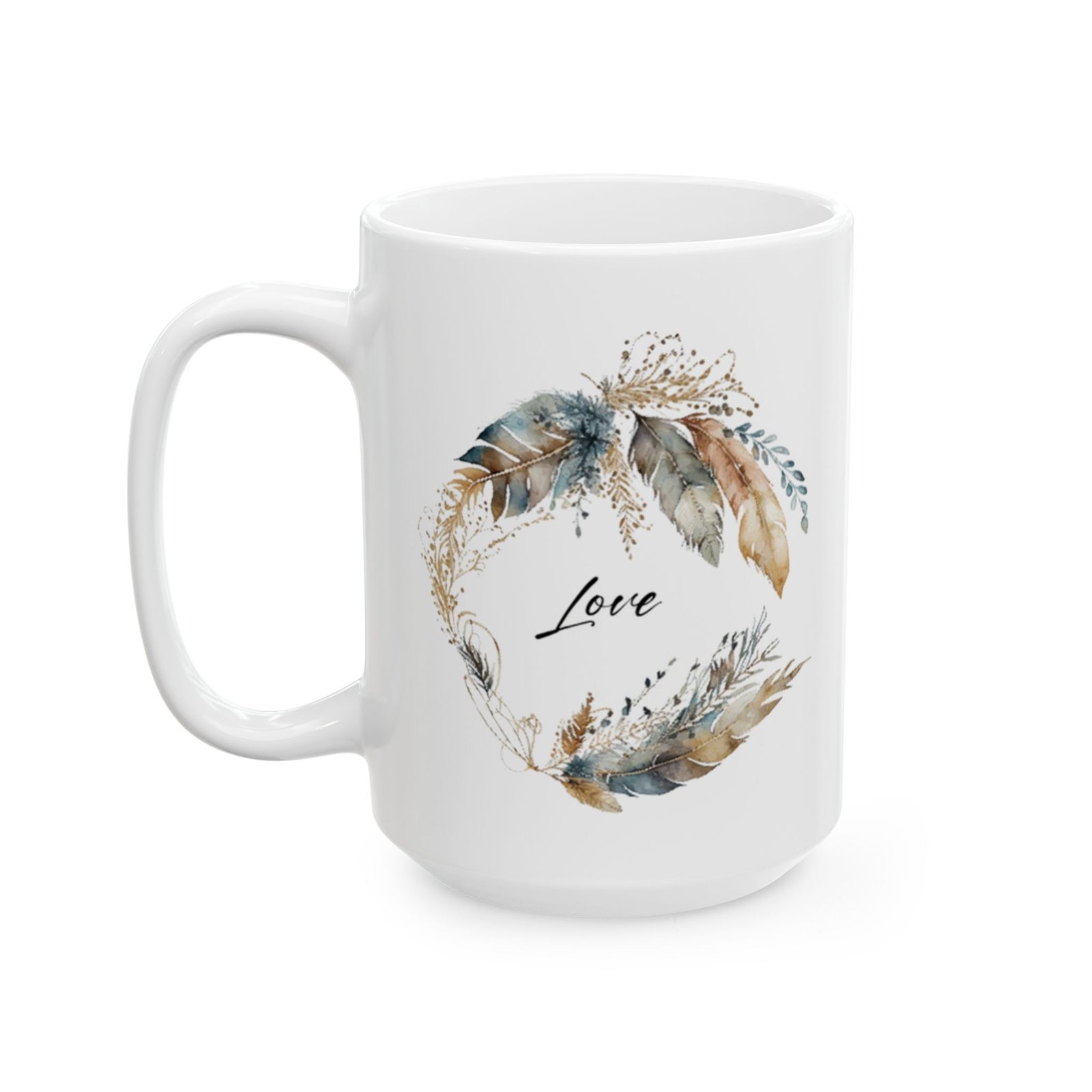 Blue Feather Love Mug (PAN Print) - Image 7
