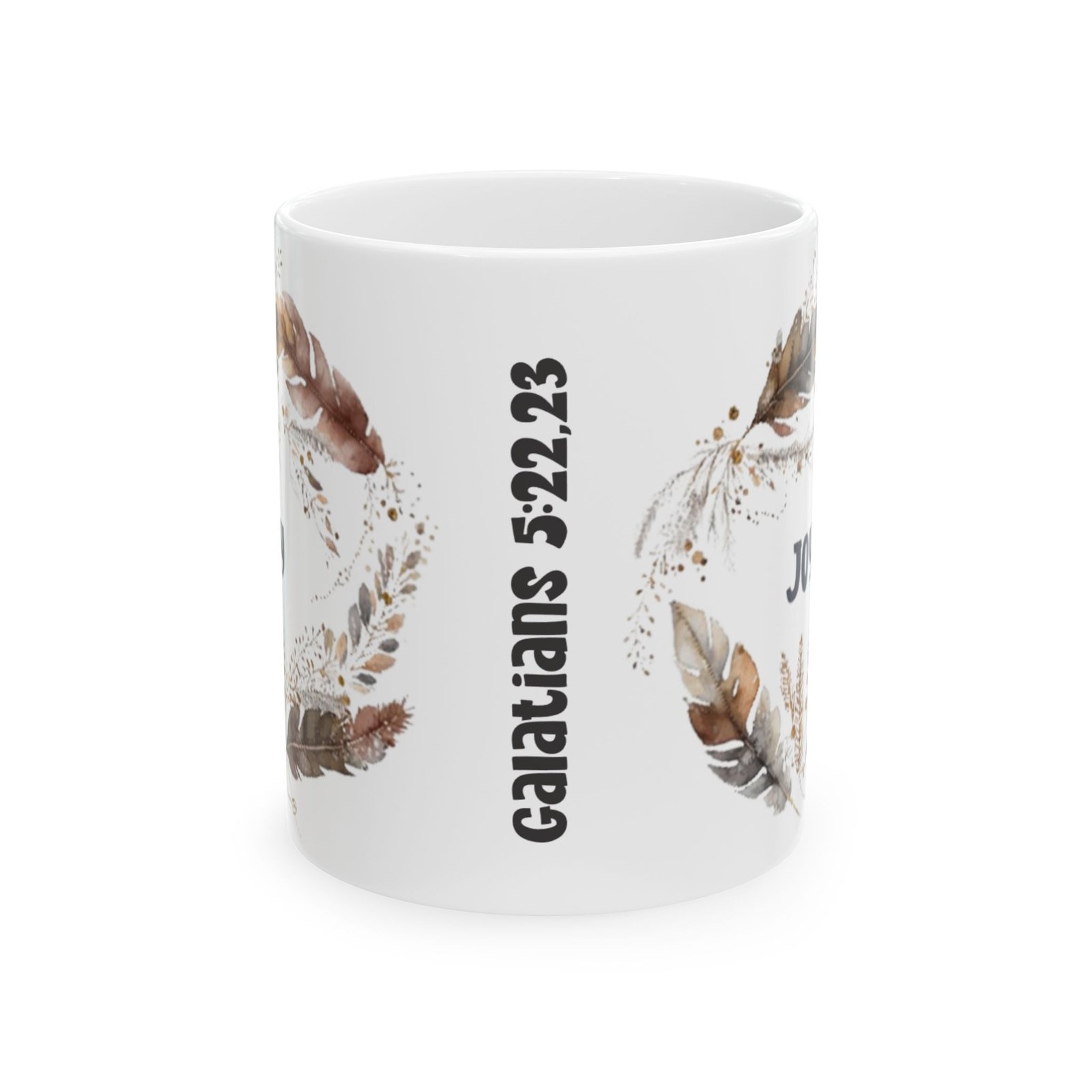 Brown Feather Joy Mug - Image 2