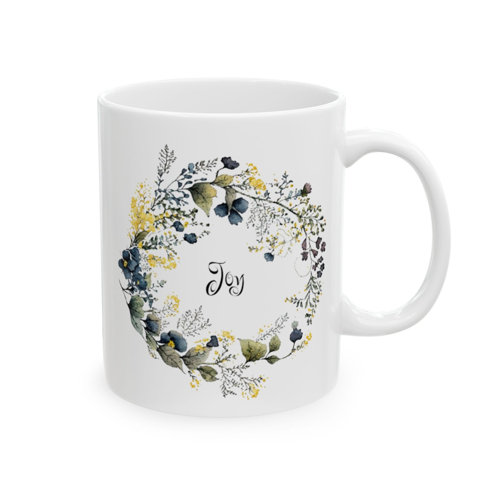 Blue Flower Joy Mug (FES Print) - Image 4