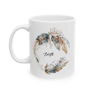 Blue Feather Faith Mug (PAN Print)