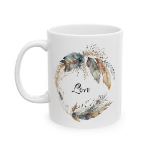 Blue Feather Love Mug (FES Print)