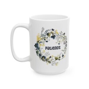 Blue Flower Patience Mug