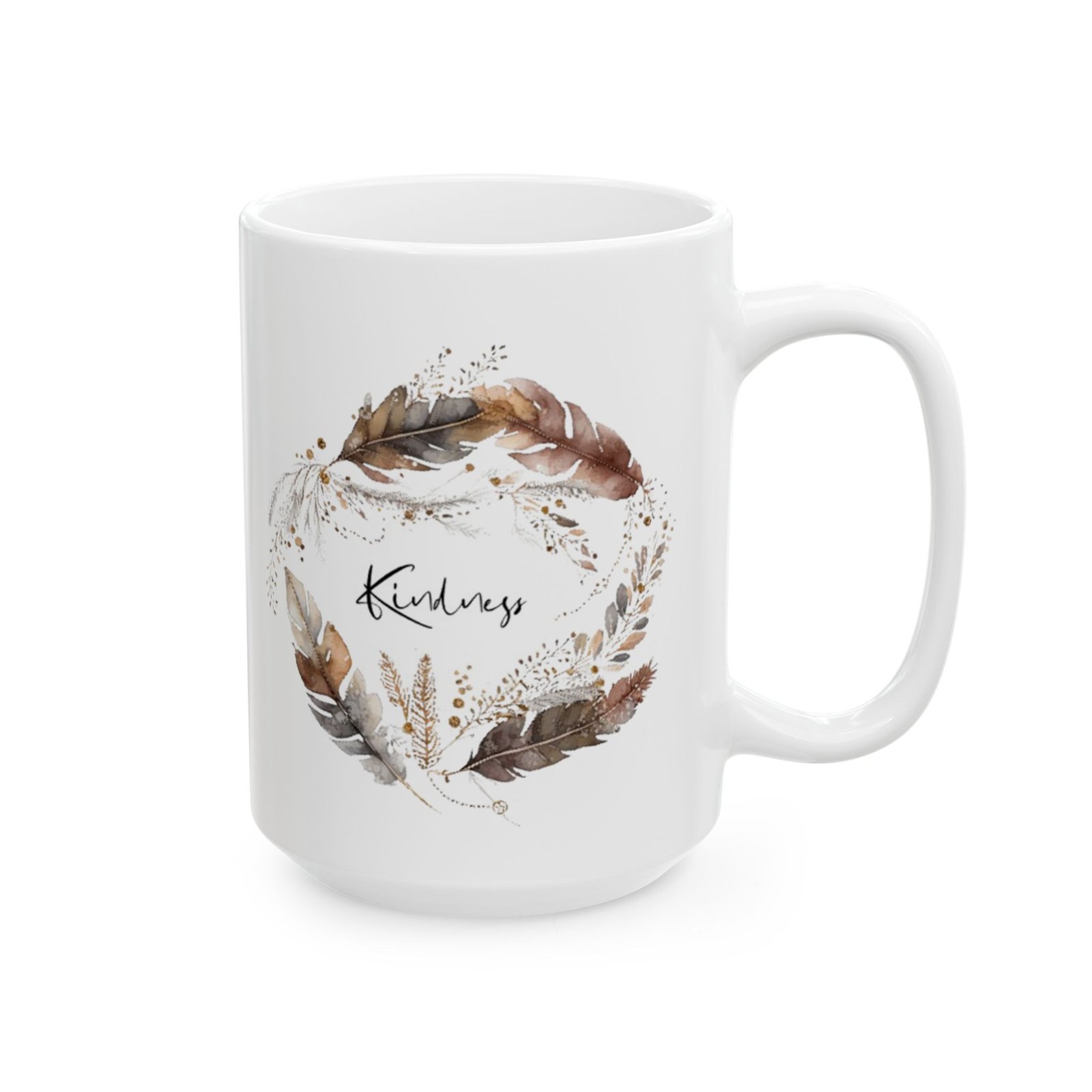 Brown Feather Kindness Mug (GAB Print) - Image 8