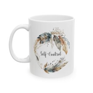 Blue Feather Self-Control Mug (BRI Print)