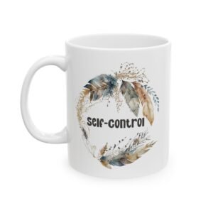 Blue Feather Self-Control Mug