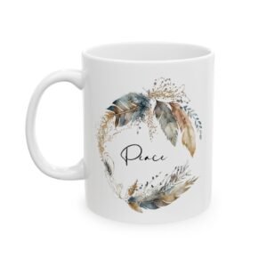 Blue Feather Peace Mug (GAB Print)