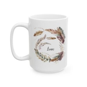 Purple Feather Love Mug (BRI Print)