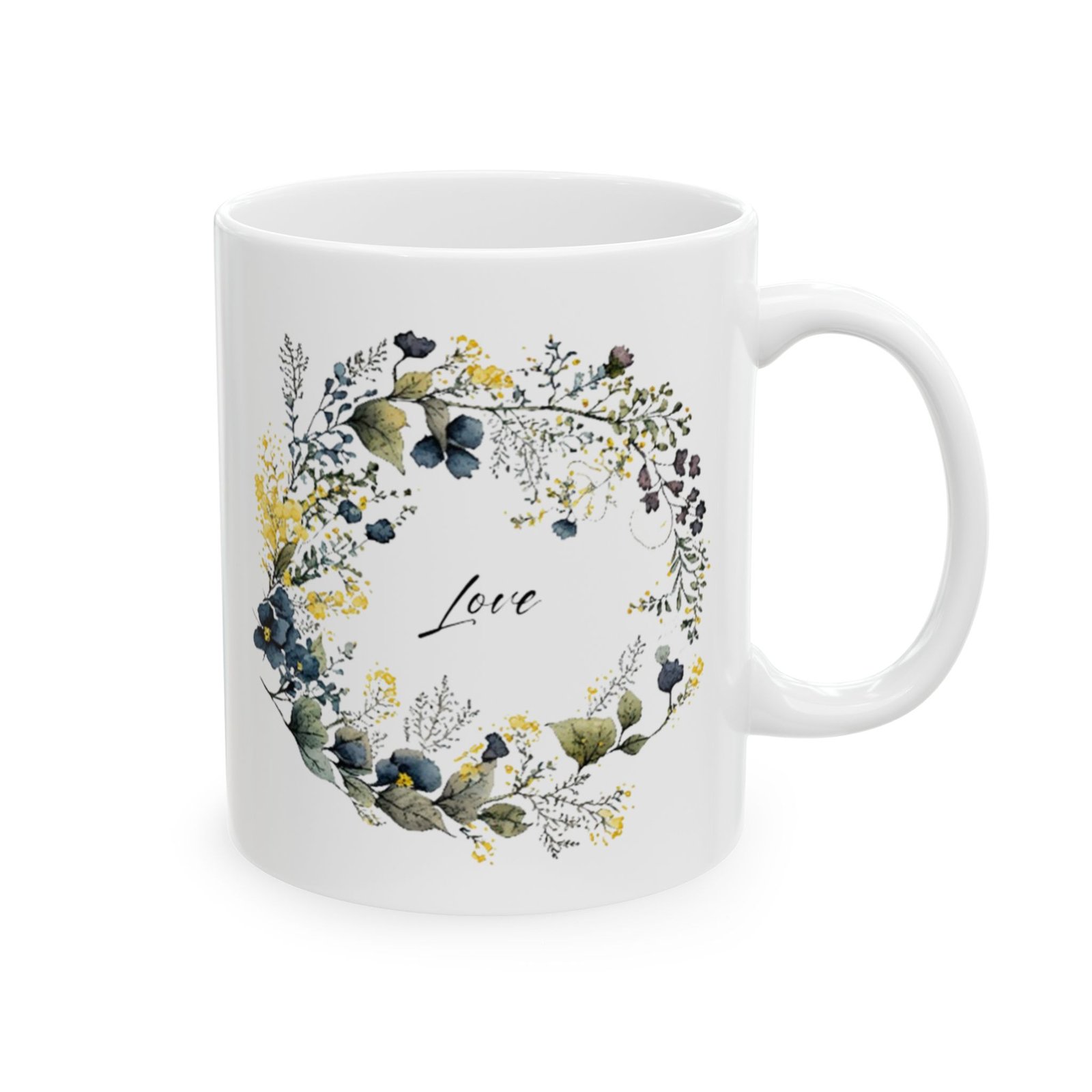 Blue Flower Love Mug (PAN Print) - Image 4