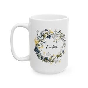 Blue Flower Kindness Mug (May Print)